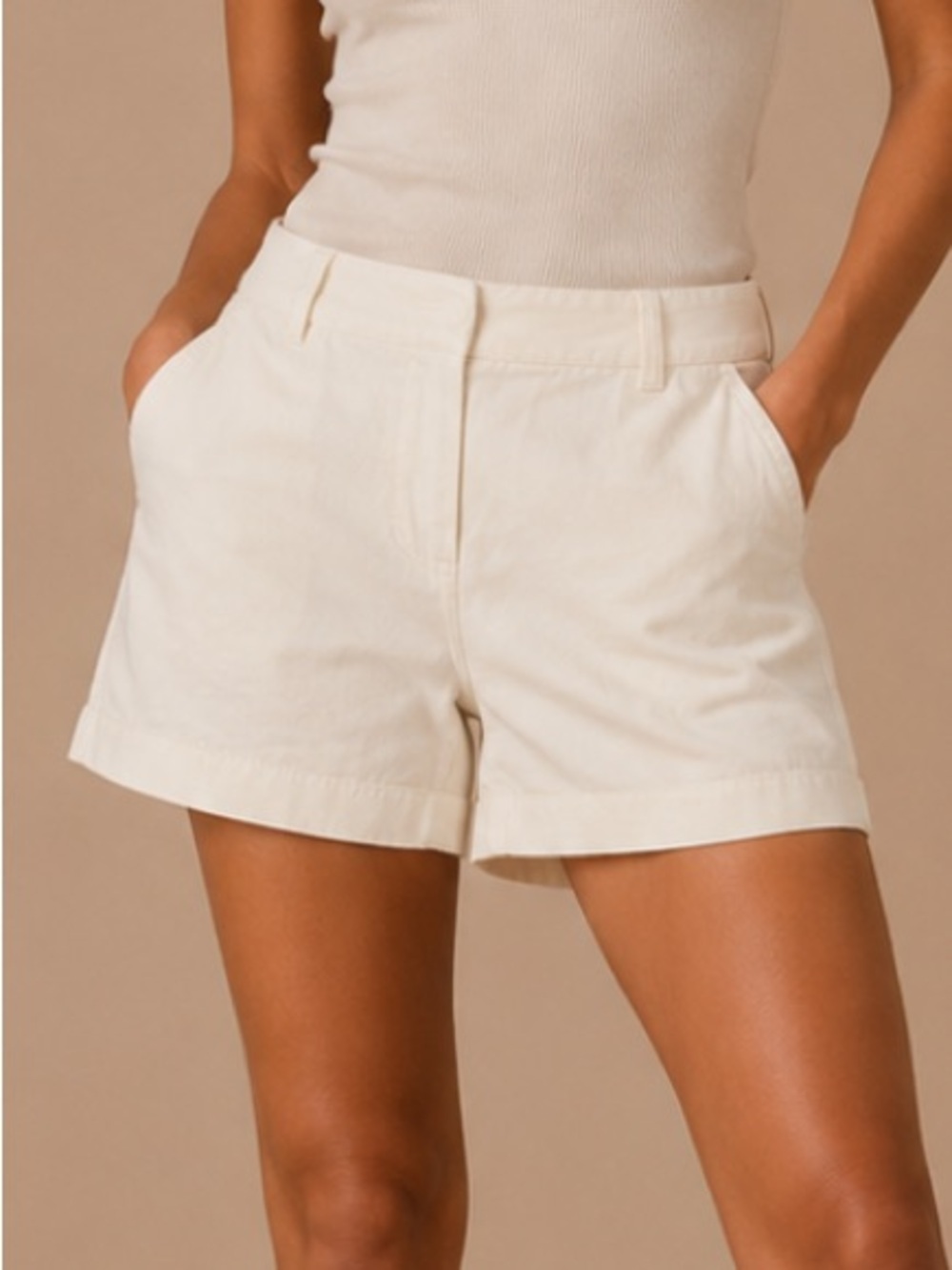 J.Crew White Chino Shorts Women's Size 10 Classic Summer Casual